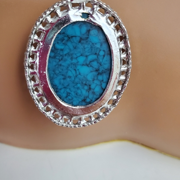 Western Silver and Blue necklace - Picture 2 of 6